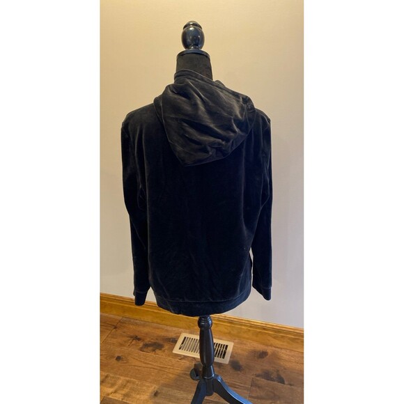 PUMA Women's Essentials+
Velour Hoodie Black Pass Through Pocket 75% Cotton SOFT - Picture 6 of 11